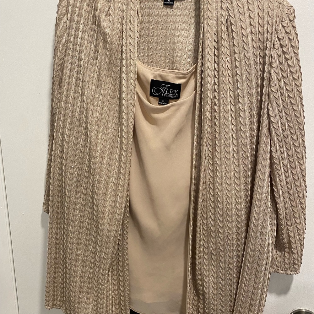 Alex Evenings Women's Tan Sweater